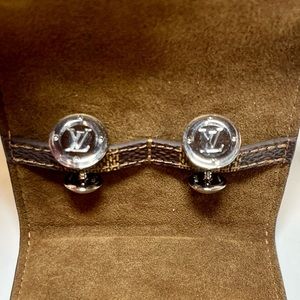 Louis Vuitton, Accessories, Louis Vuitton Monogram Cufflinks In Silver